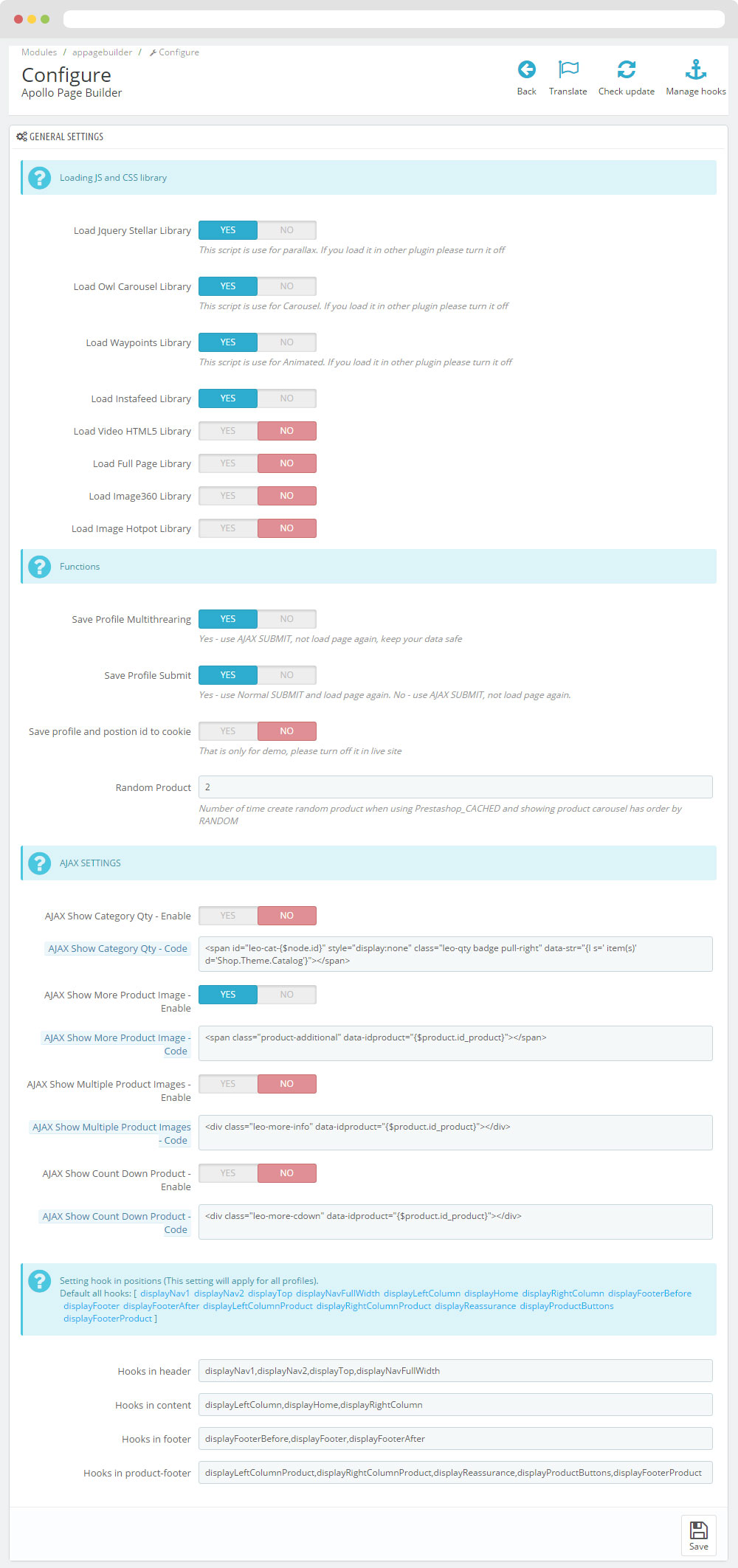 Ap Theme Configuration