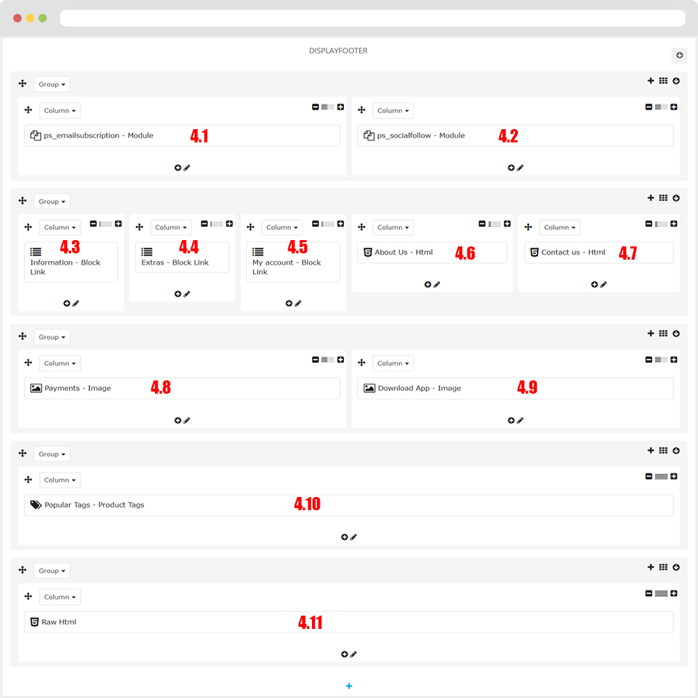 Display Footer