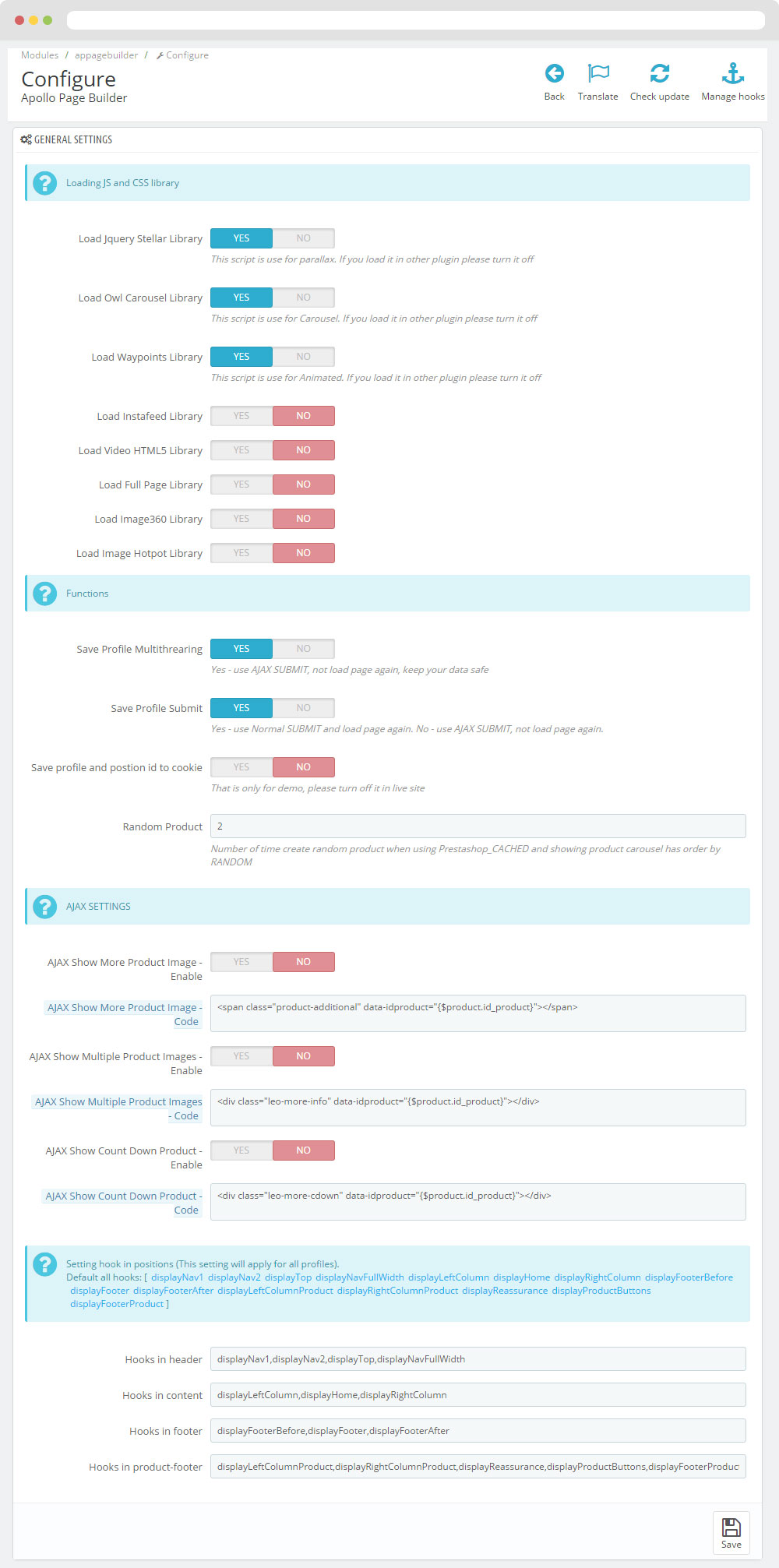 Ap Theme Configuration