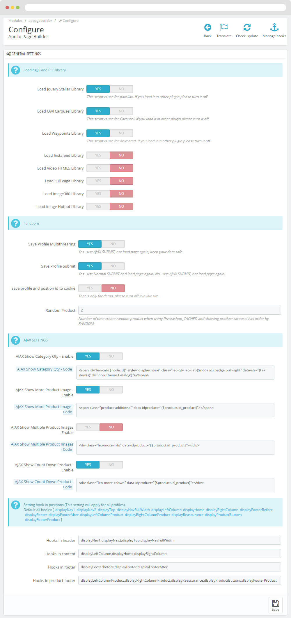 Ap Theme Configuration